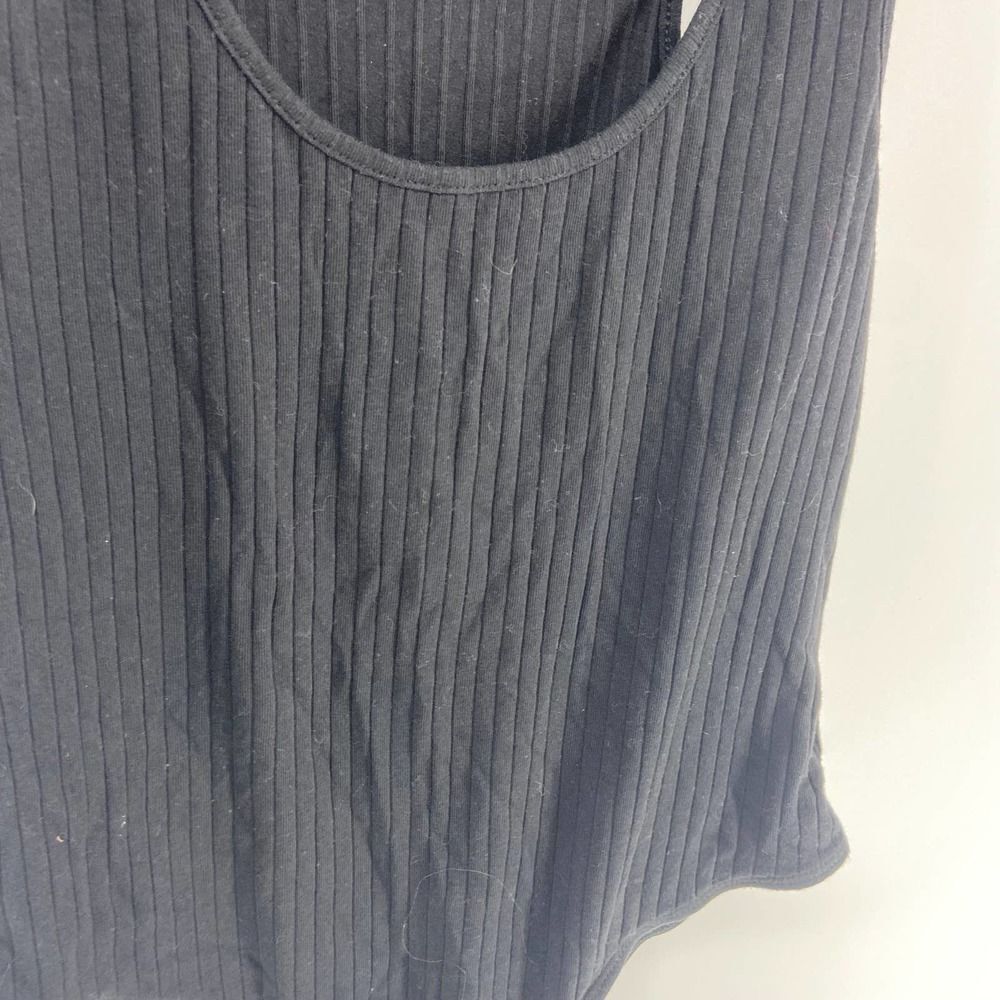 Shein black scoop neck sleeveless ribbed bodysuit womens large - Picture 2 of 4